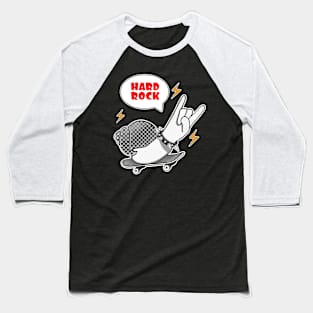 Snail on skateboard hard rock Baseball T-Shirt